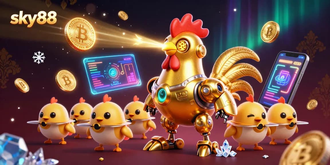 Engage with sky88 and experience unique betting excitement with our vibrant gaming illustration.