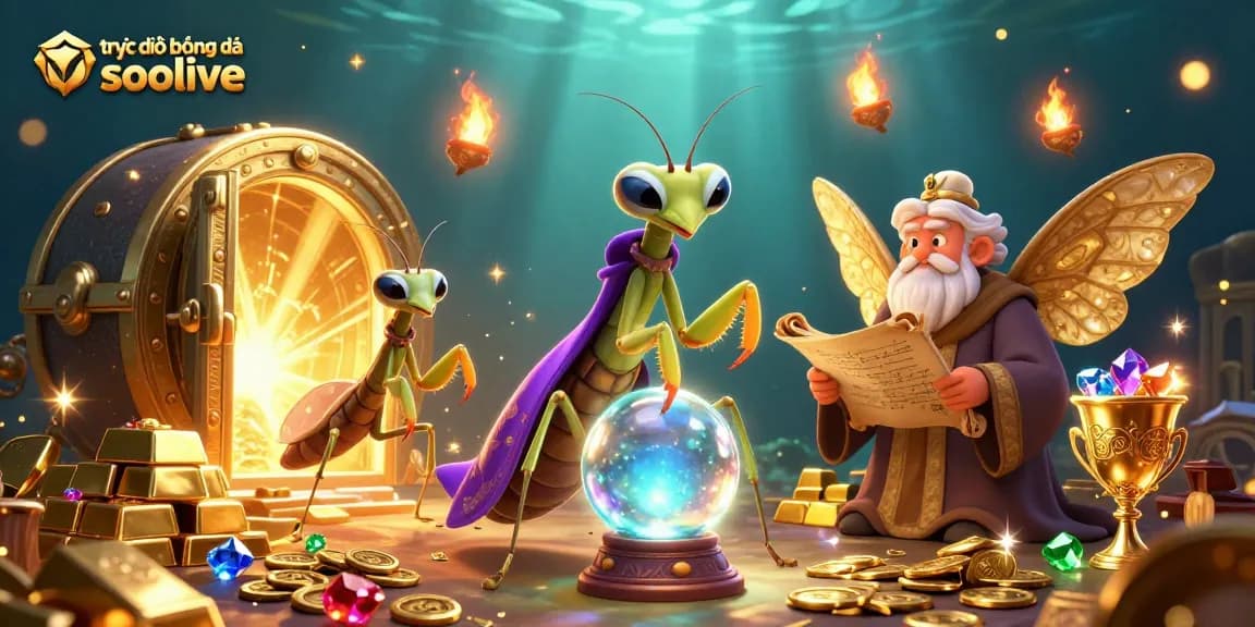 Experience trực tiếp bóng đá socolive with vibrant action featuring a mystical scene of gambling elements.
