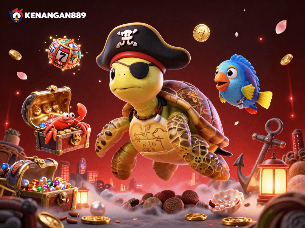 Win big at KENANGAN889 with exciting slots and underwater treasures in this vibrant scene.