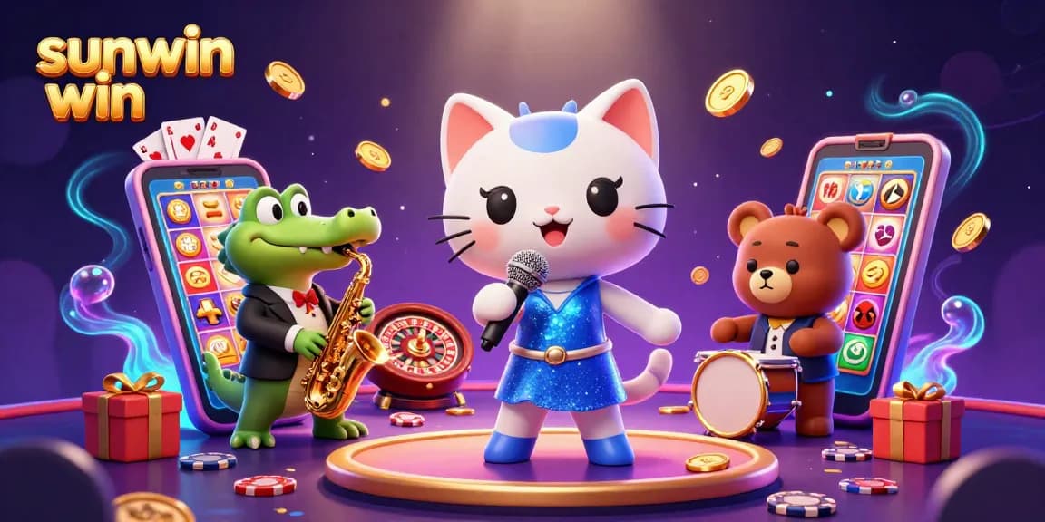 Experience the excitement of sunwin win with vibrant casino characters and dynamic gaming elements.