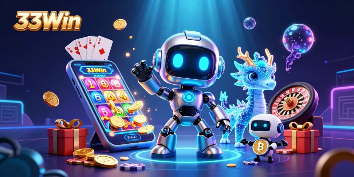Win big with 33Win's captivating casino experience featuring playful characters and dynamic gameplay.