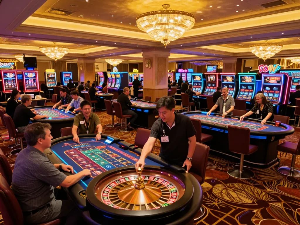 Players engaging in roulette action at 79kingvnc's vibrant casino floor, capturing thrilling betting moments.