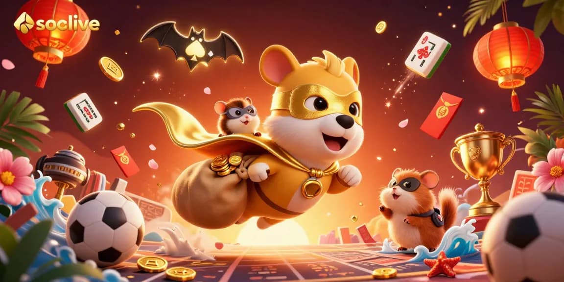 Socolive showcases sports betting excitement with a superhero dog and vibrant visuals.