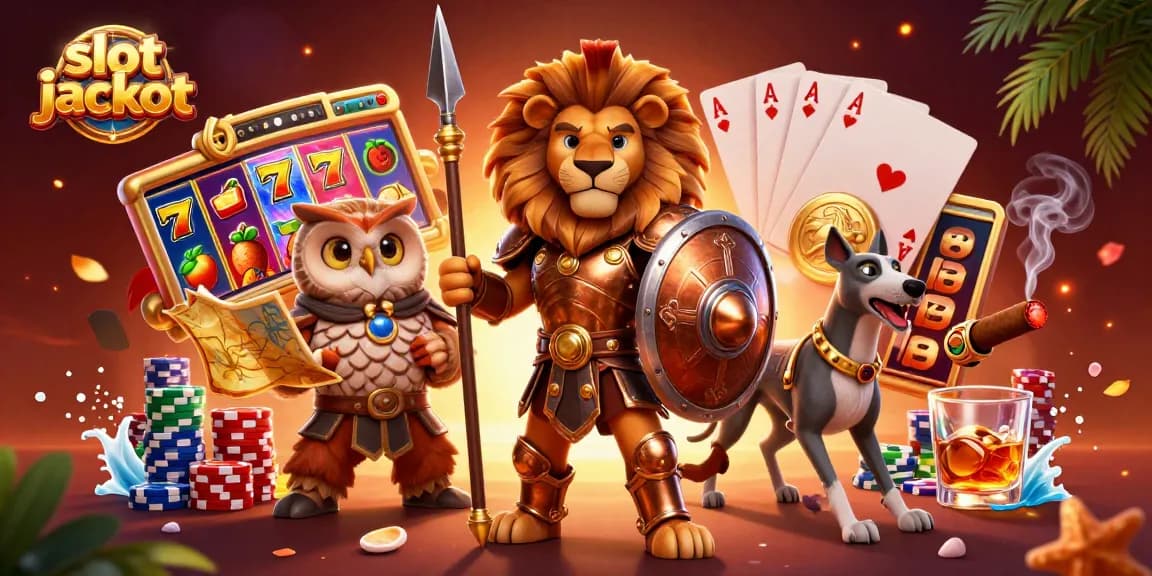 Experience the excitement of slot jackpot with vibrant slot reels and rich casino elements.