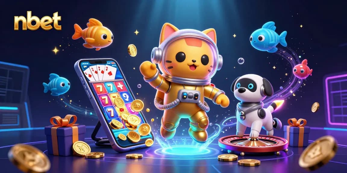 Engage with nbet's vibrant space-themed casino games featuring a golden astronaut cat