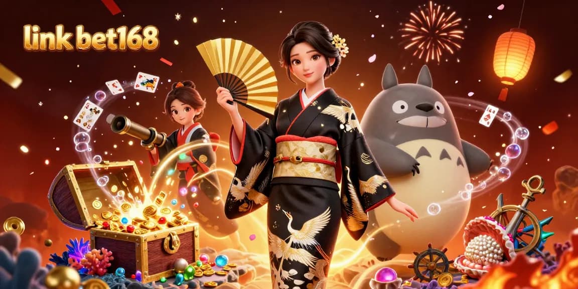 Experience thrilling adventures with link bet168 and vibrant casino elements in an engaging scene.