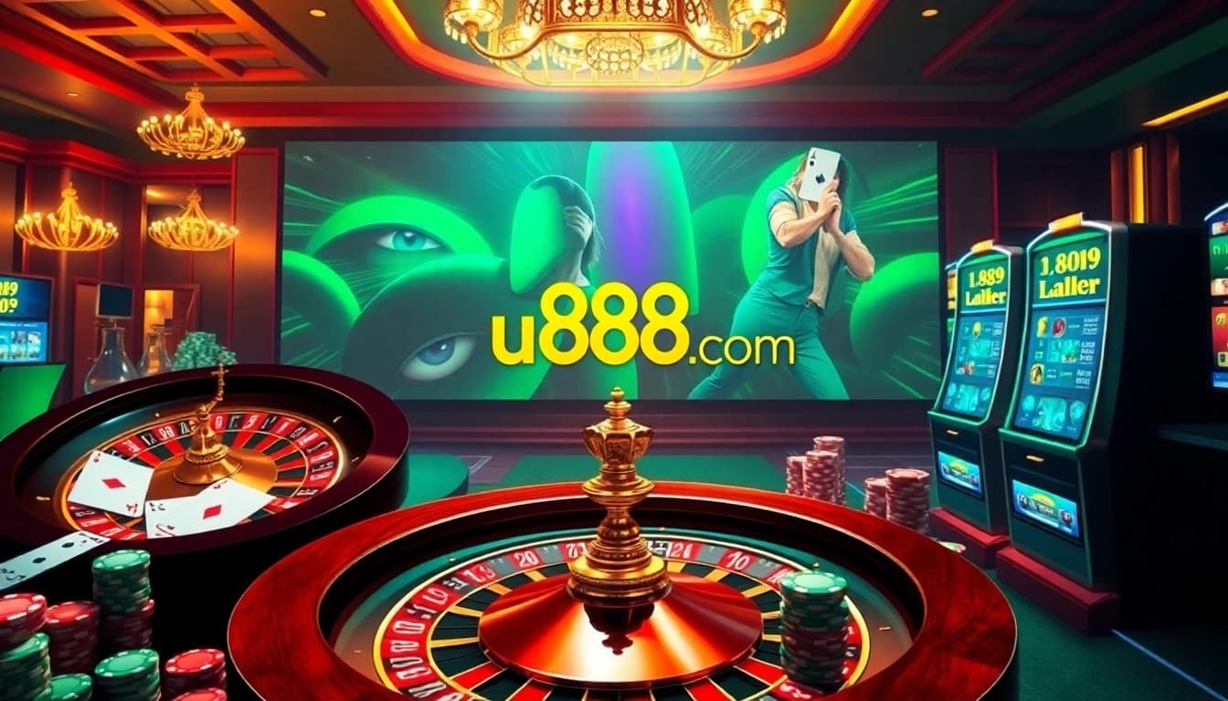Engage in thrilling games at u888.com with a stunning casino atmosphere featuring roulette and poker.