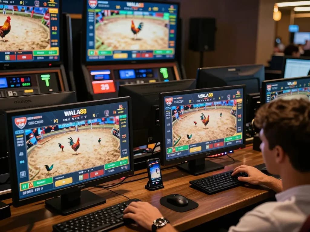Engage in WALA88 đá gà with live rooster fights on HD gaming interface showcasing betting options