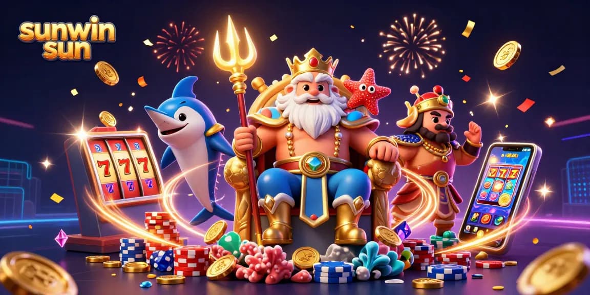 Spin lucky 7s and cascade coins in a dynamic sunwin sun online casino scene