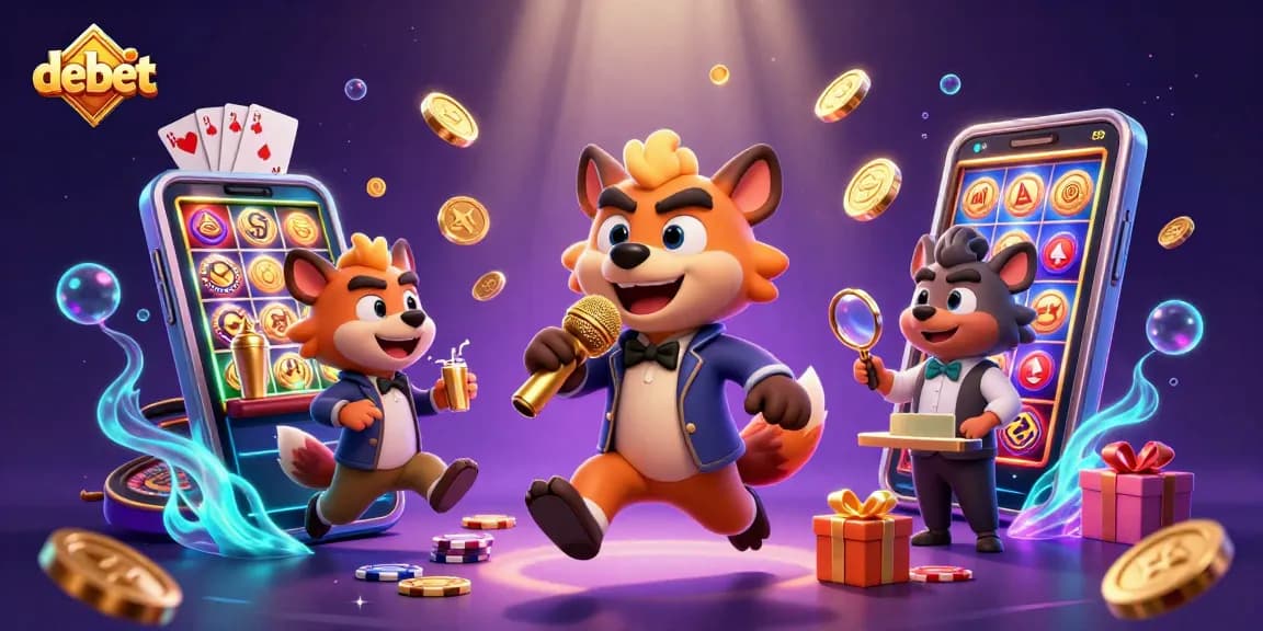 Engaging debet scene with hyenas in a comedy casino, showcasing vibrant gambling elements.