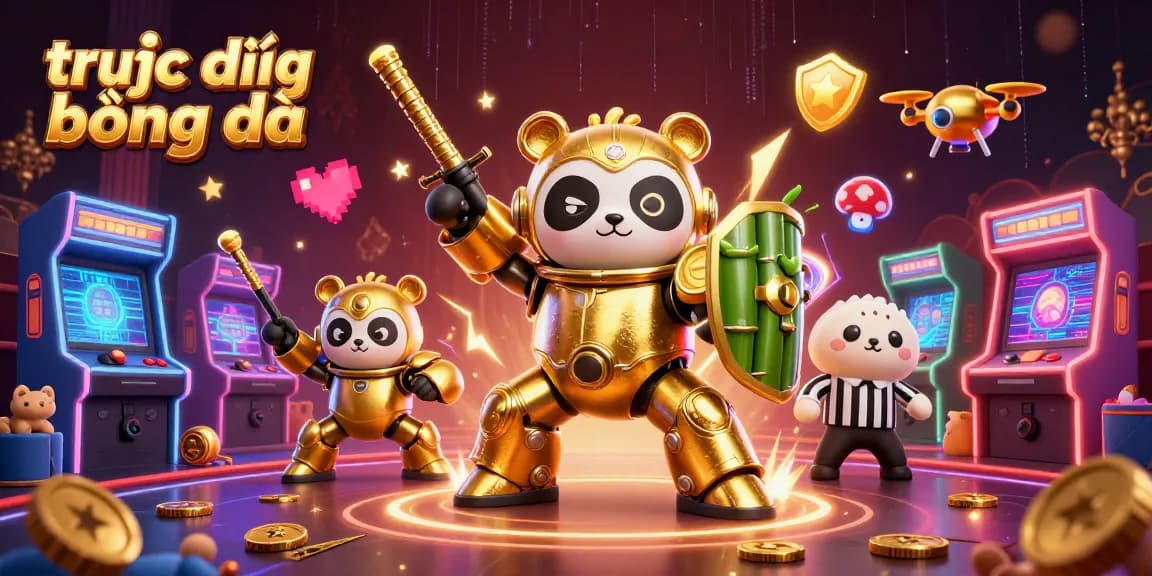 Experience trực tiếp bóng đá with our vibrant gambling-themed illustration showcasing a dynamic arena and engaging elements.