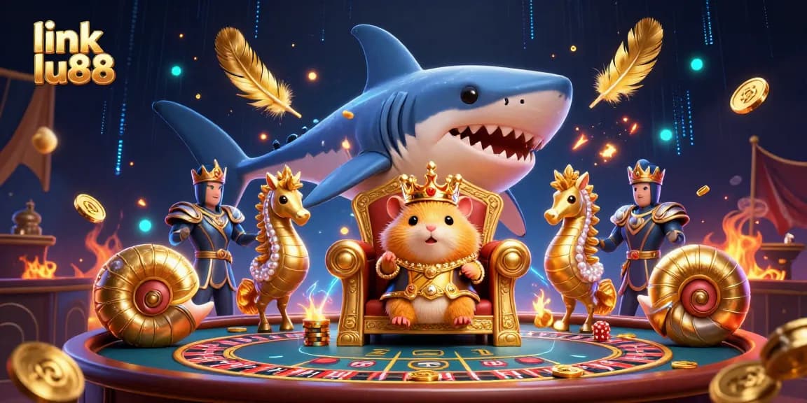 Engage in thrilling bets with link lu88, where the golden hamster king reigns over a vibrant live casino scene.