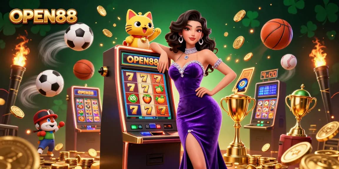 Experience winning moments at OPEN88 with our immersive slot game adventure showcasing jackpots, coins, and more!
