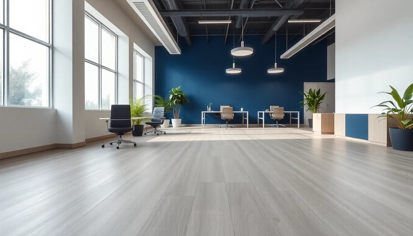 Install mass loaded vinyl panels in a stylish office environment enhancing soundproofing.