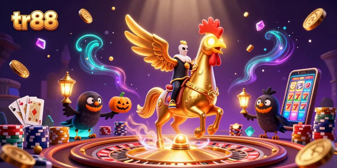 Experience thrilling gameplay at tr88 with vibrant casino scenes featuring golden elements and lucky streaks.