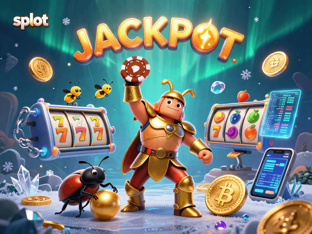 Engage in slot gaming excitement with vibrant visuals and winning symbols.