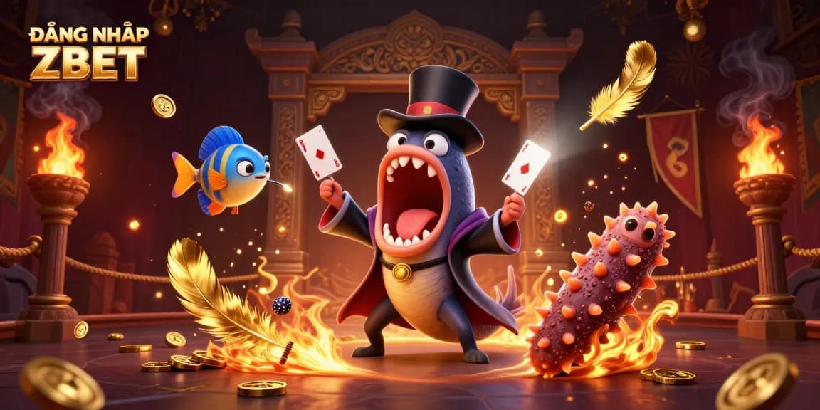 Experience the thrill of ĐĂNG NHẬP ZBET with a magical underwater casino scene featuring amazing characters.