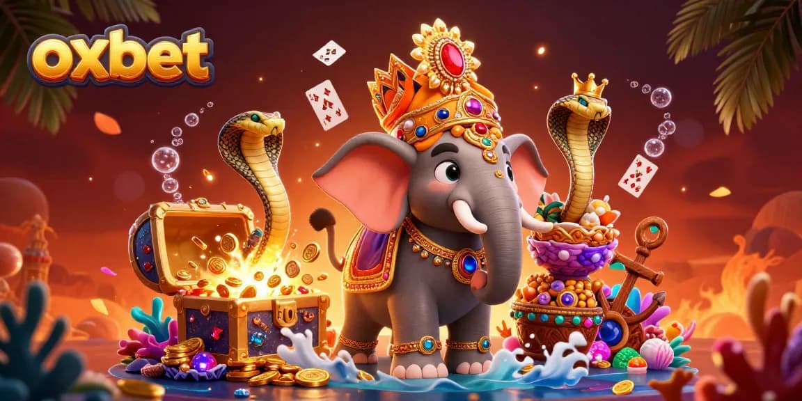 Experience thrilling outcomes with oxbet casino's vibrant 3D illustration showcasing dynamic gaming elements.