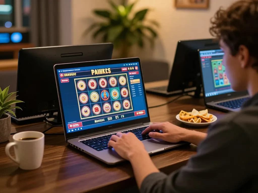 Engaging gameplay on the Paris slot game, showcasing a vibrant home gaming setup.