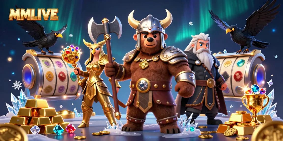 MMLIVE engages players with a captivating 3D illustration of dynamic slot gameplay and characters.