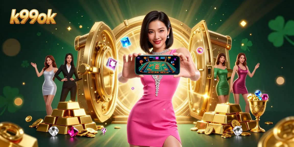 Engage with k99ok's online casino experience while enjoying highly detailed 3D illustration.