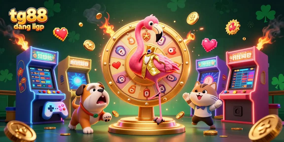 Experience winning strategies at tg88 đăng nhập, showcasing an exciting game show scene with vibrant casino elements.
