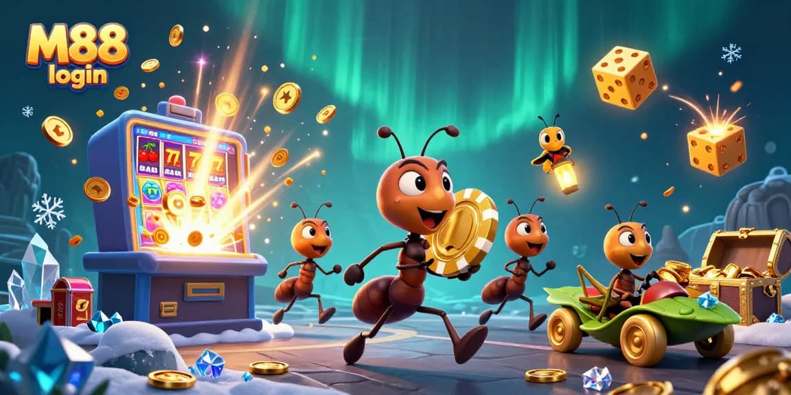 Engage with M88 login and join a thrilling quest for golden prizes in this playful casino heist scene.