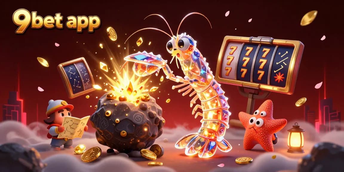 Experience the excitement of the 9bet app with vibrant casino-themed visuals and engaging game elements.