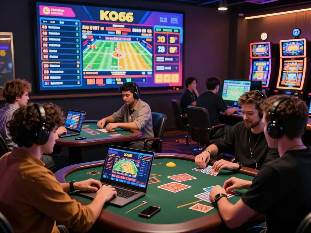 Engaged users exploring diverse gaming options on KO66, an online entertainment platform.