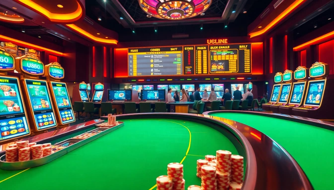 U888 online casino showcasing thrilling gameplay on a luxurious gaming interface.