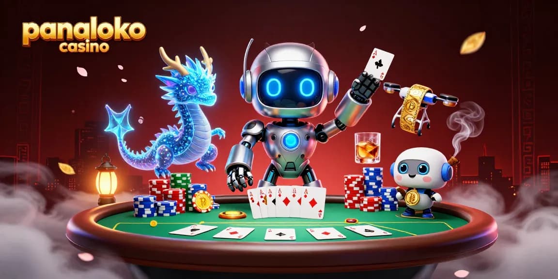 Engage in thrilling games at panaloko casino with 3D characters, poker elements, and vibrant atmosphere.