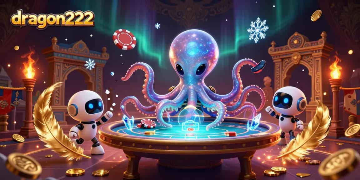 Experience stunning gameplay with dragon222 at a holographic poker table with exciting characters.