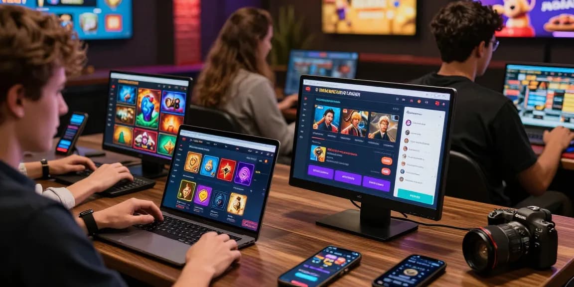 LUCK8 online betting platform with users engaging in sports and casino games, vibrant interface showcasing live betting and rewards.