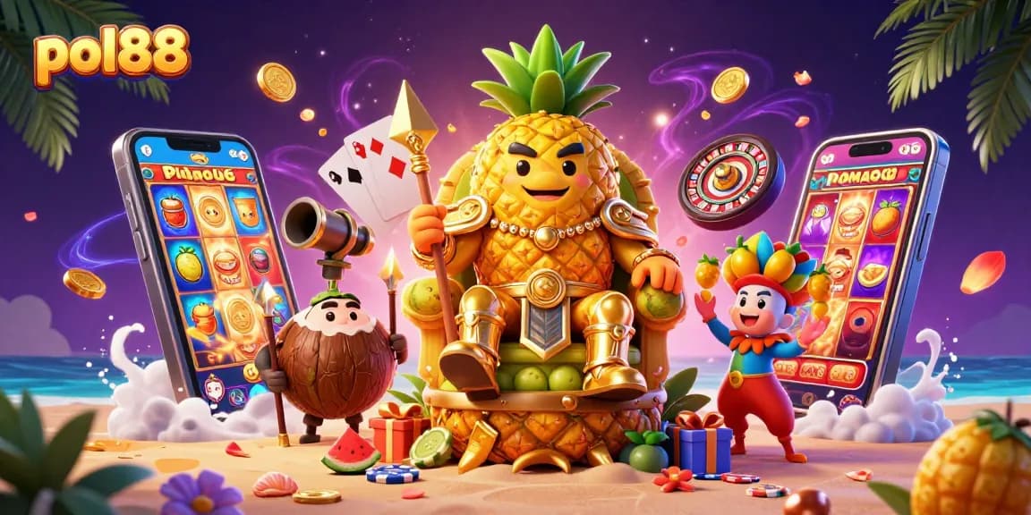 Menangkan permainan slot di pol88 dengan ilustrasi kasino yang menakjubkan dan karakter lucu.