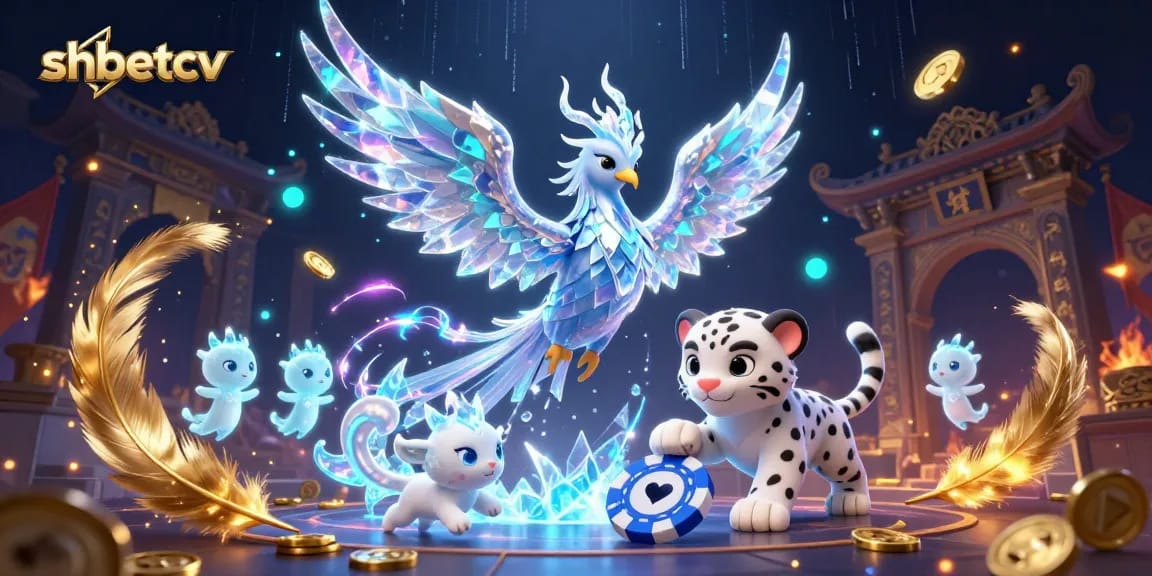 Experience thrilling gameplay at shbetcv with vibrant casino elements like poker and enchanting ice characters.