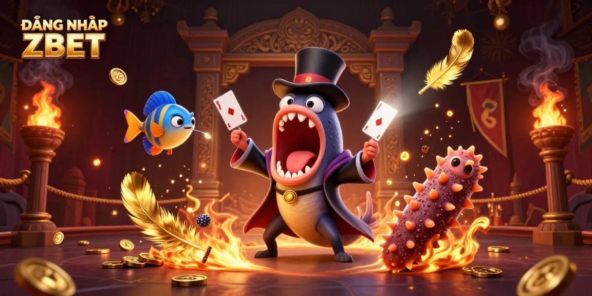 Experience the thrill of ĐĂNG NHẬP ZBET with a magical underwater casino scene featuring amazing characters.