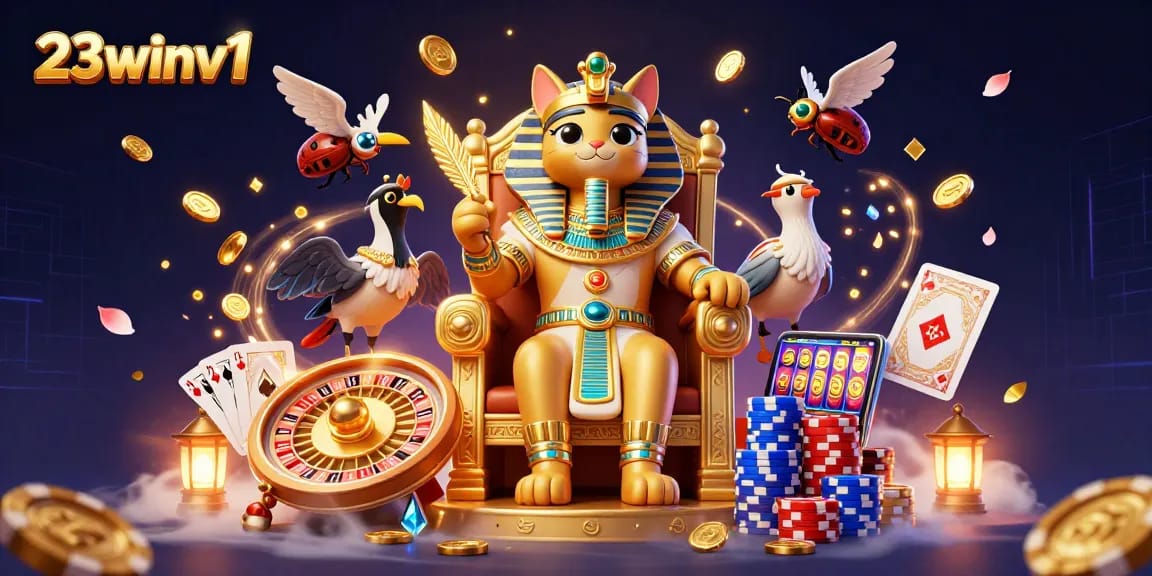 Experience thrilling wins at 23winv1 with vibrant casino graphics and gaming action.