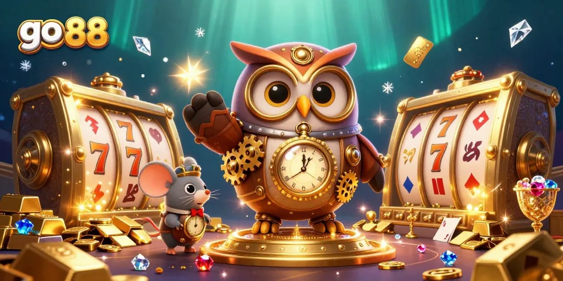 Experience exciting gaming moments with go 88 in this vibrant, fun-filled casino scene.