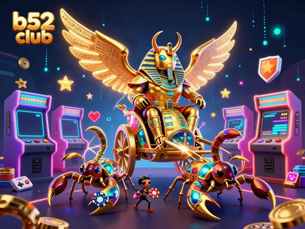 Experience thrilling gameplay at b52 club with vibrant 3D casino elements and characters bursting with energy.