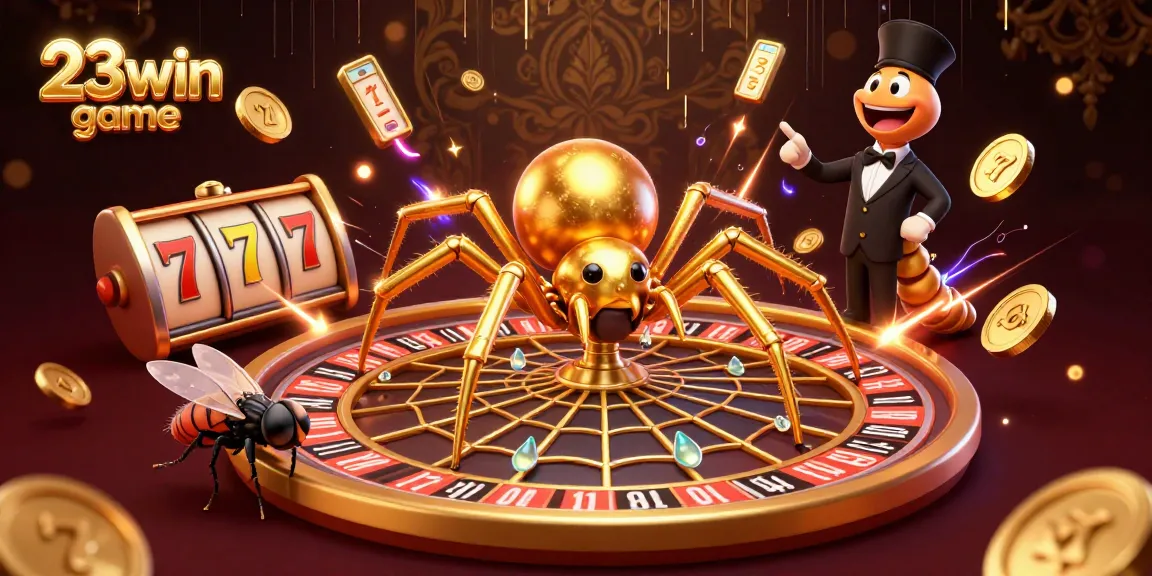 Place bets effortlessly with 23win game at an engaging casino scene featuring vibrant slot elements.