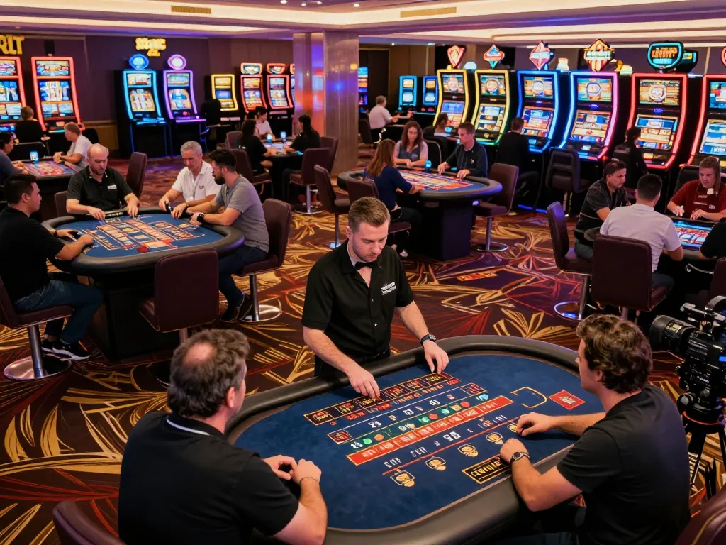 Engaged players at LOTO188 SO gaming tables showcase vibrant casino atmosphere and strategic gameplay.