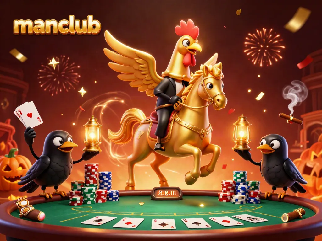 Experience thrilling casino games with manclub in a vibrant, dynamic illustration capturing the essence of excitement.