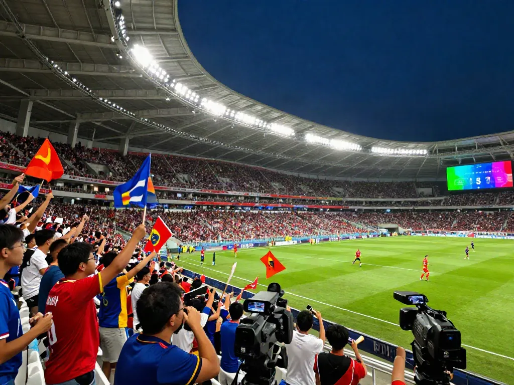 Exciting football match captured at https://socolivekz.uk showcasing fans, players, and atmosphere.