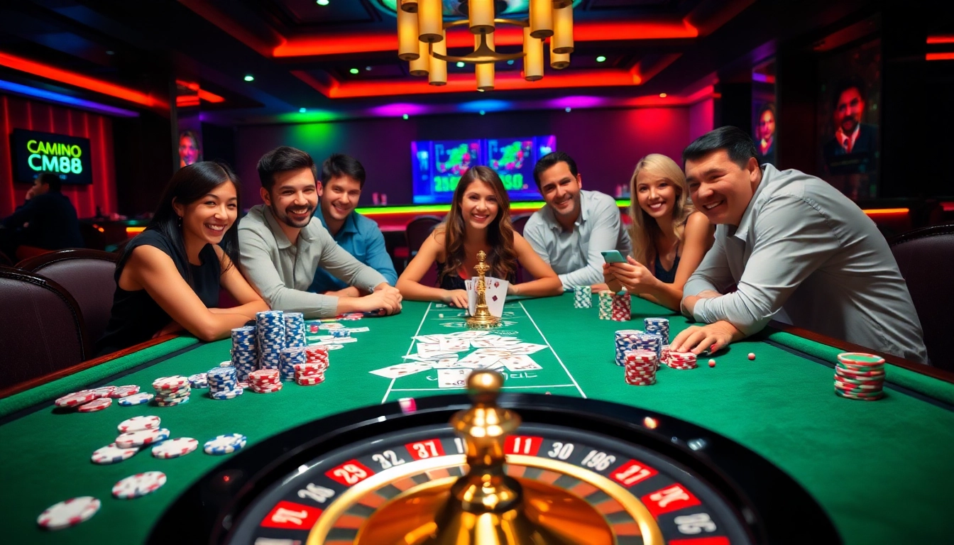 Engaging players at a CM88 poker table experience the thrill of gambling.