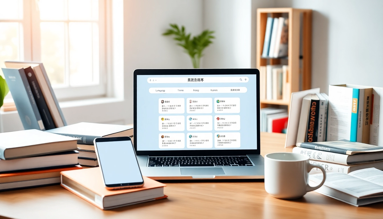 Explore the user interface of 有道翻译 in a modern workspace, enhancing translation efficiency.