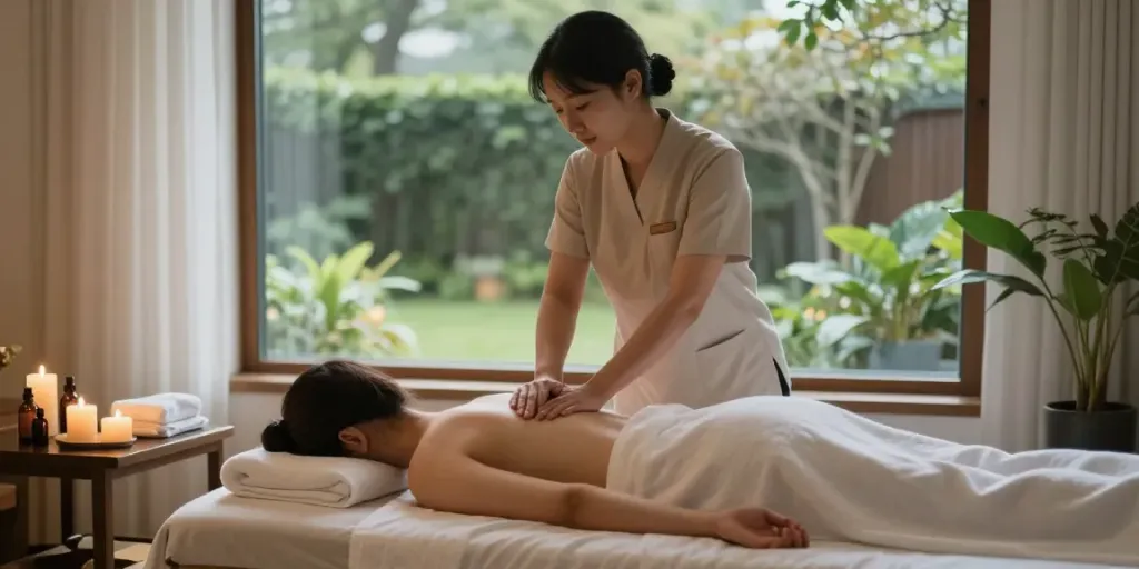 Experience a rejuvenating 동탄출장마사지 in a tranquil spa setting with calming ambiance and expert care.