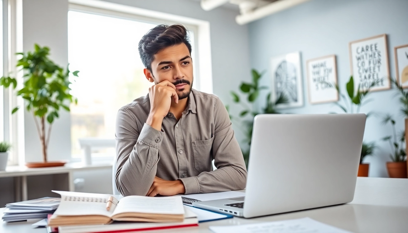 Learn how to find my perfect career path in a modern office setting.