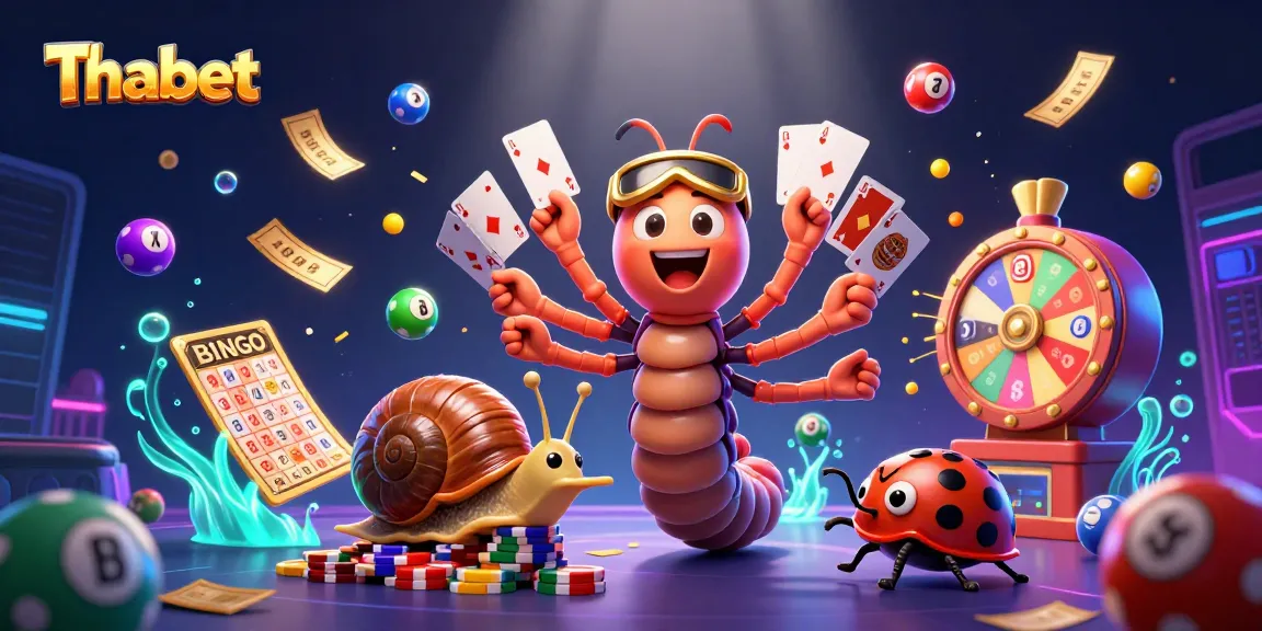 Thabet casino features interactive 3D characters celebrating gaming wins with vibrant elements and colorful themes.