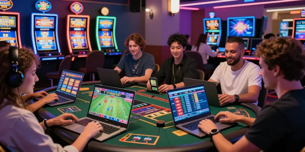 Exciting online betting experience at https://five88bet.org/ with friends engaging in diverse games.