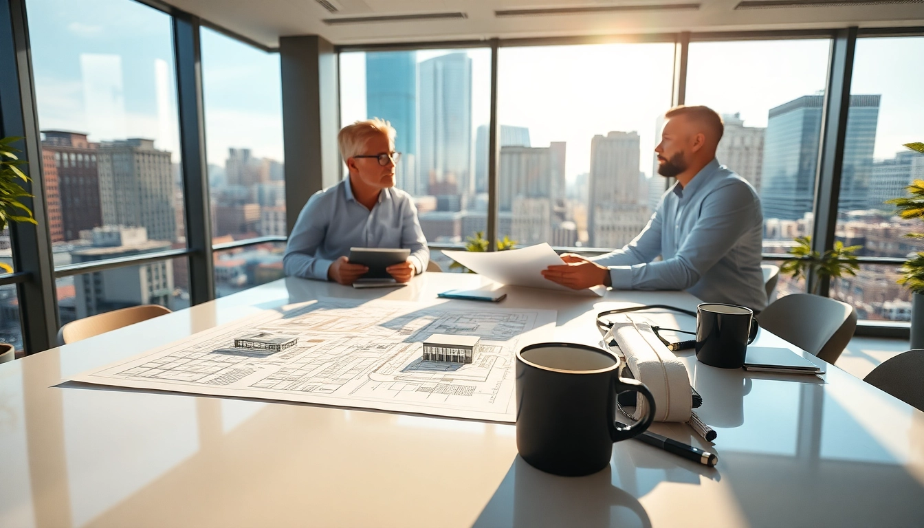 Engaging Architectural consultation Boston in a modern office, showcasing collaboration and creativity.